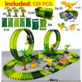 Magic Climbing electric dinosaur car Track Railway Toy Car Set