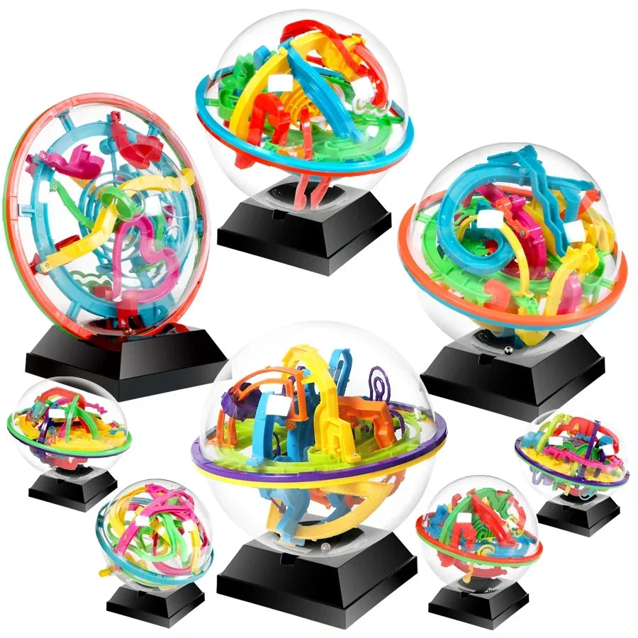 3D Magical Intellect Maze Ball 100 Steps,IQ Balance Perplexus Magnetic